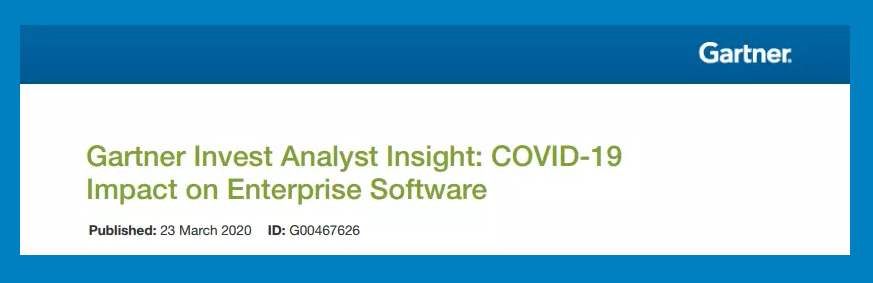 Gartner Inevst Analyst Insight: COVID-19 Impact on Enterprise Software